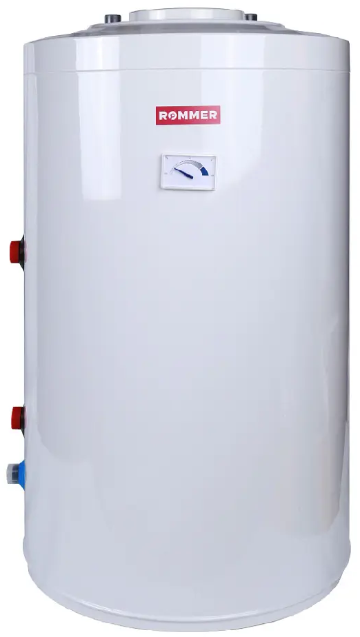 90759765 Бойлер косвенного нагрева 190 л Rommer RWH-1110-050190 24 кВт ТЭН 3 кВт вертикальный напольный эмалированная сталь STLM-0809479