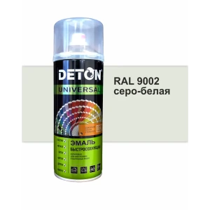 90357171 Эмалевая аэрозольная краска DETON DTN-A07257 глянцевый цвет серый/белый 520 мл STLM-0858011