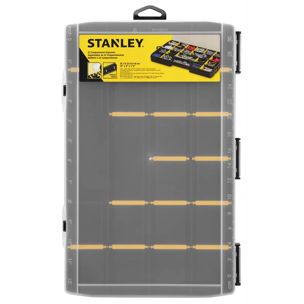 Органайзер Stanley Essential 14 для мелочей 35.7х4.8х22.9 см, цвет чёрный/жёлтый STLM-2112842 - Вид №2