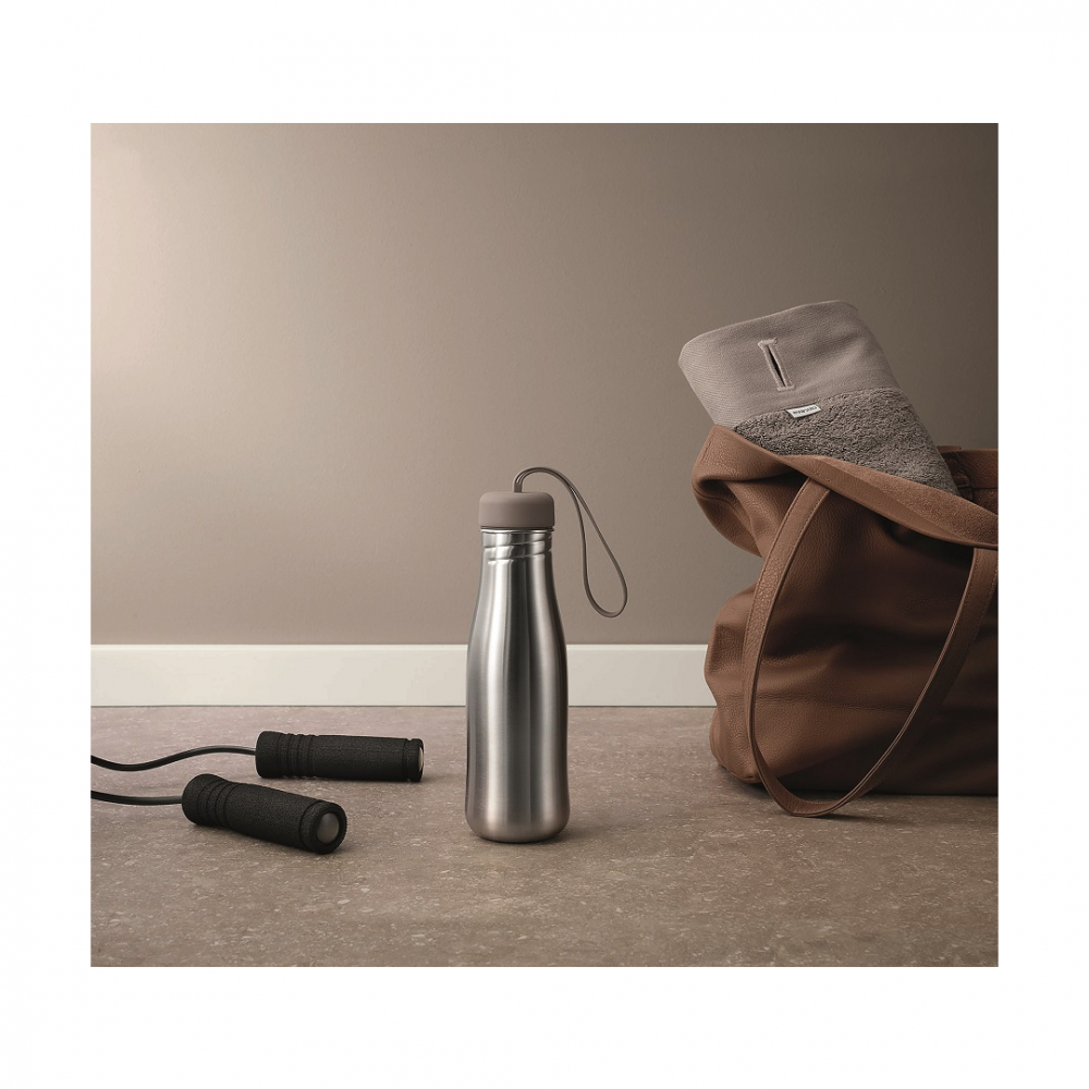 EVA SOLO 505022 Бутылка для воды Active, 700 мл, пурпурно-серая Cиликон, нержавеющая сталь  - Вид №1