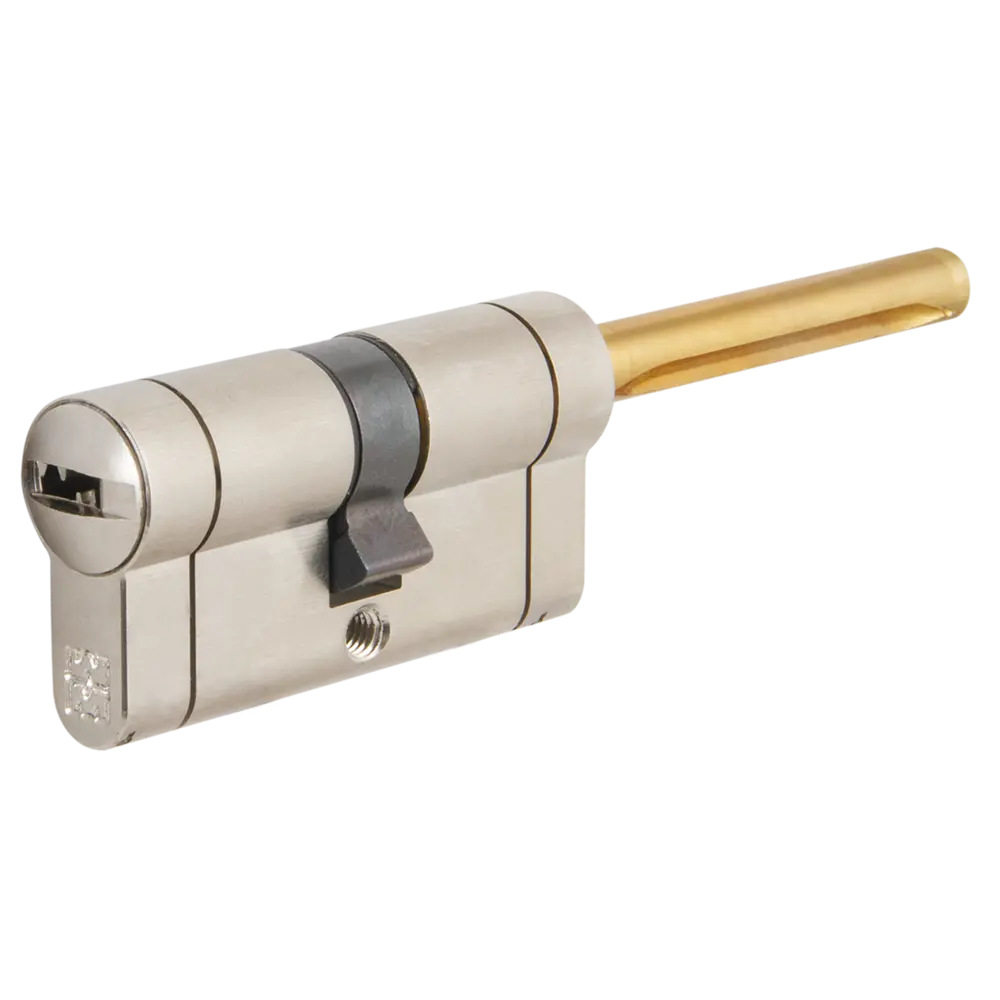 Цилиндр Mottura Champions 48 C48P513101C5, 46x10x26 мм, ключ/шток, цвет матовый никель, без вертушки 82393159 STLM-2063370