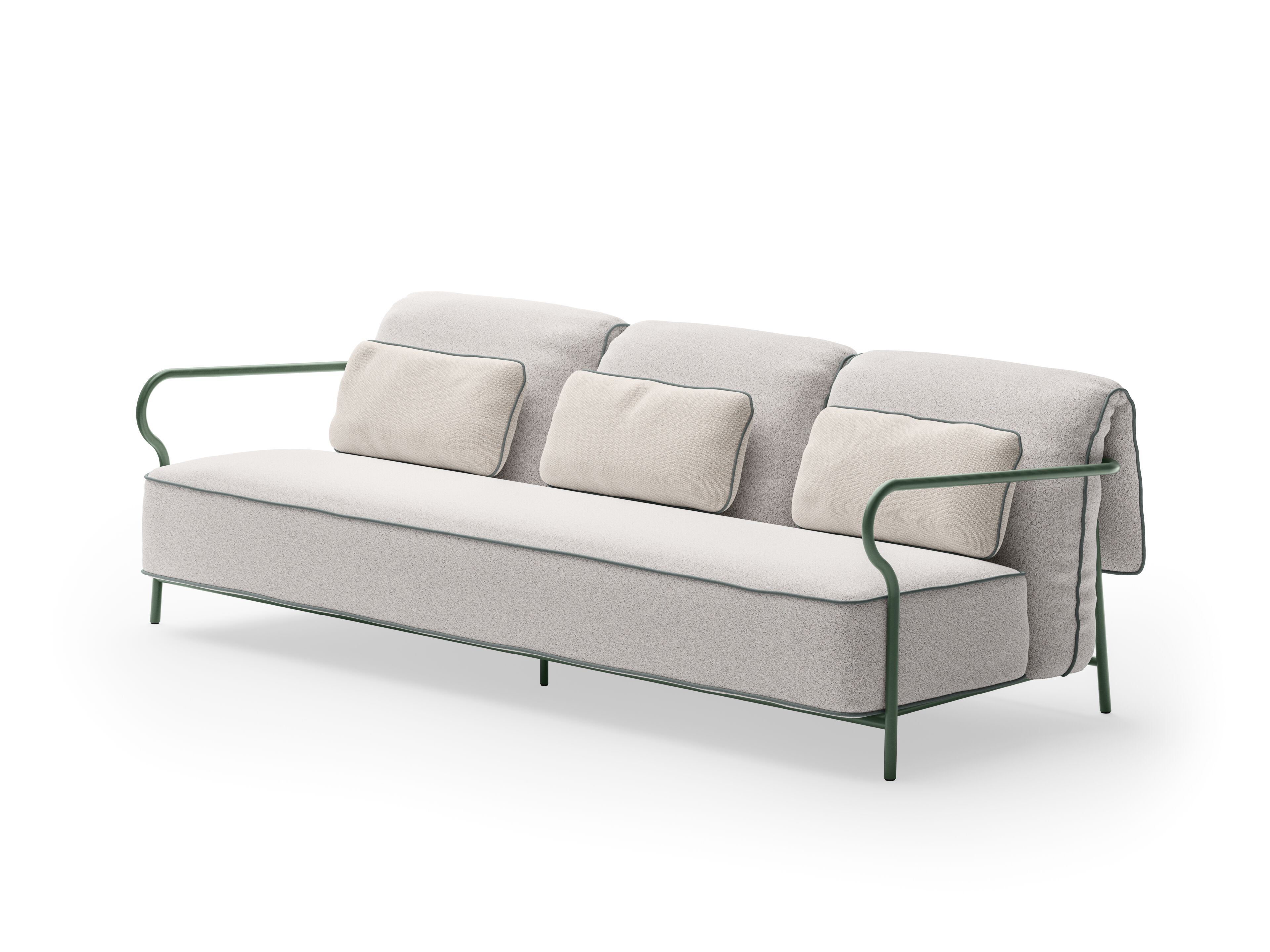 3-местный алюминиевый садовый диван Unopiù Salò ARCH-00119973 - Вид №1