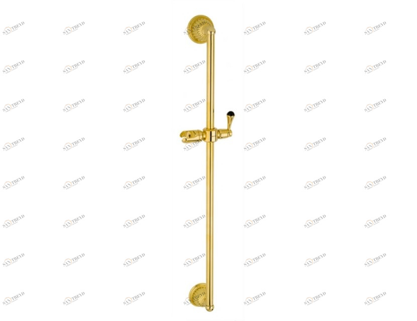 033224.N00.50 Штанга для душа с держателем и черными кристаллами swarovski Яркий хром Mestre Artica