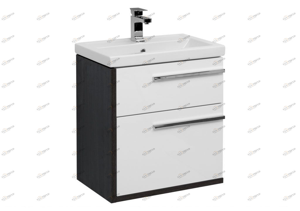 Тумба с раковиной Aquanet Фостер 60 эвкалипт мистери/белый 0020206300187812