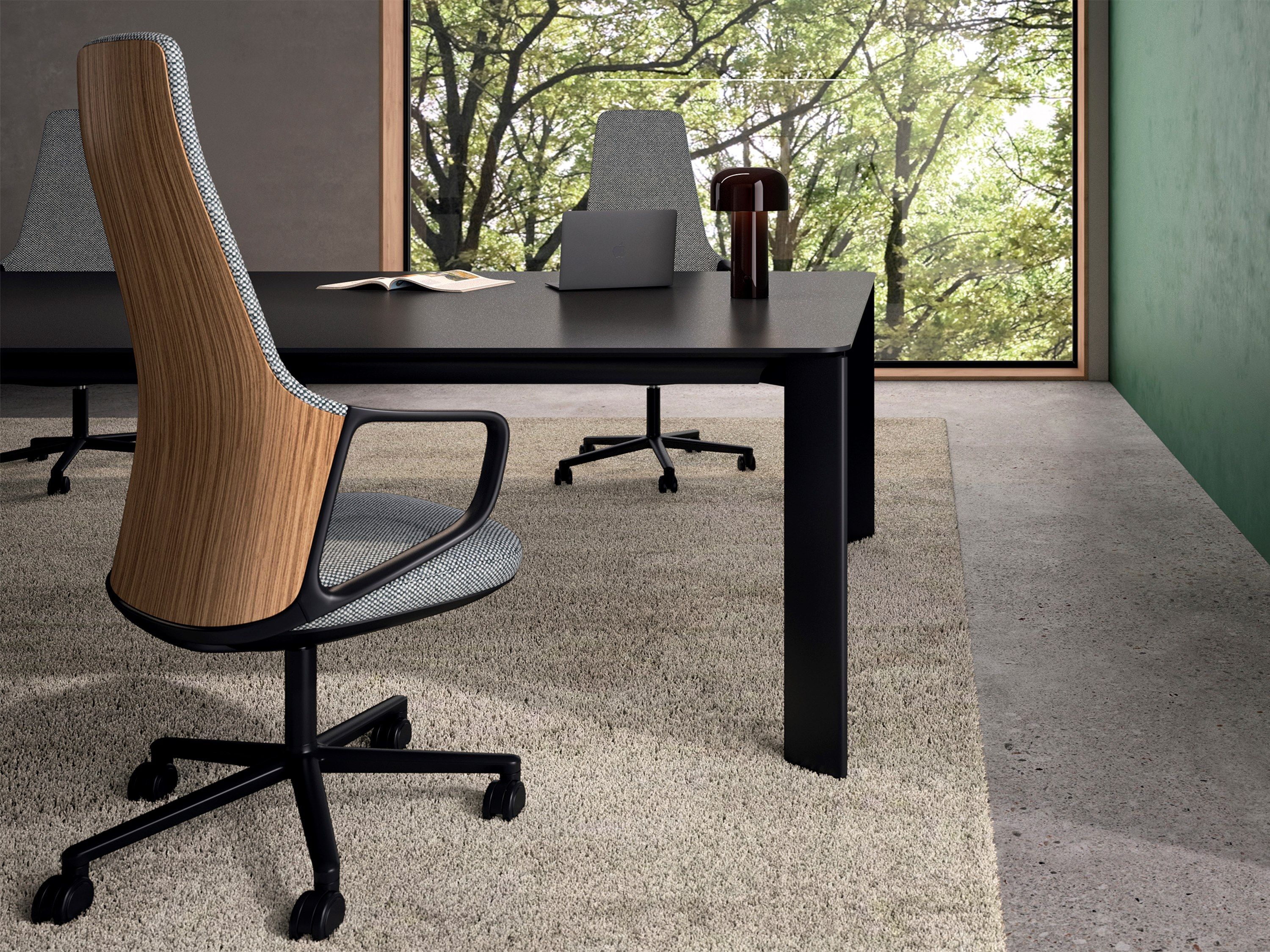 Прямоугольный стол для совещаний из алюминия и дерева Andreu World Экстра ARCH-00032056 - Вид №3