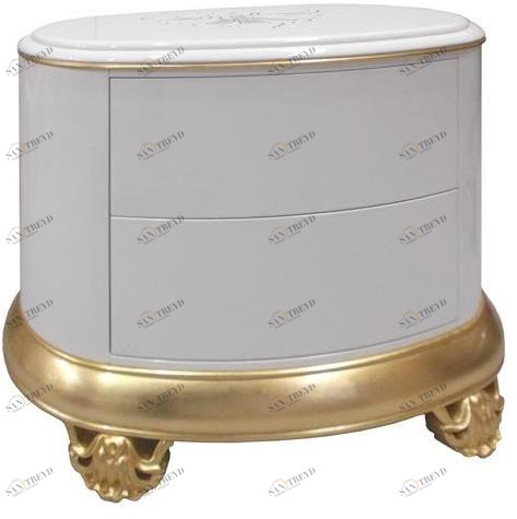Jetclass Прикроватная тумба овальная лакированная с ящиками Crown Jcw107