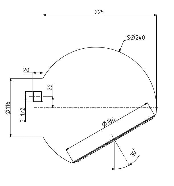 Хромированная латунная душевая головка FIMA CARLO FRATTINI сфера ARCH-00087849 - Вид №2