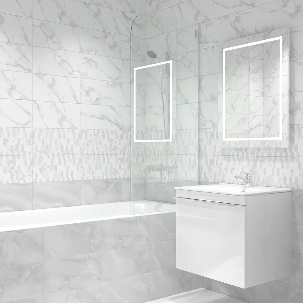 Плитка настенная Mersey Onyx A0554H24106 20x40 см 1.6 м² матовая цвет серый 89352903 STLM-2077741 Santreyd - Вид №5