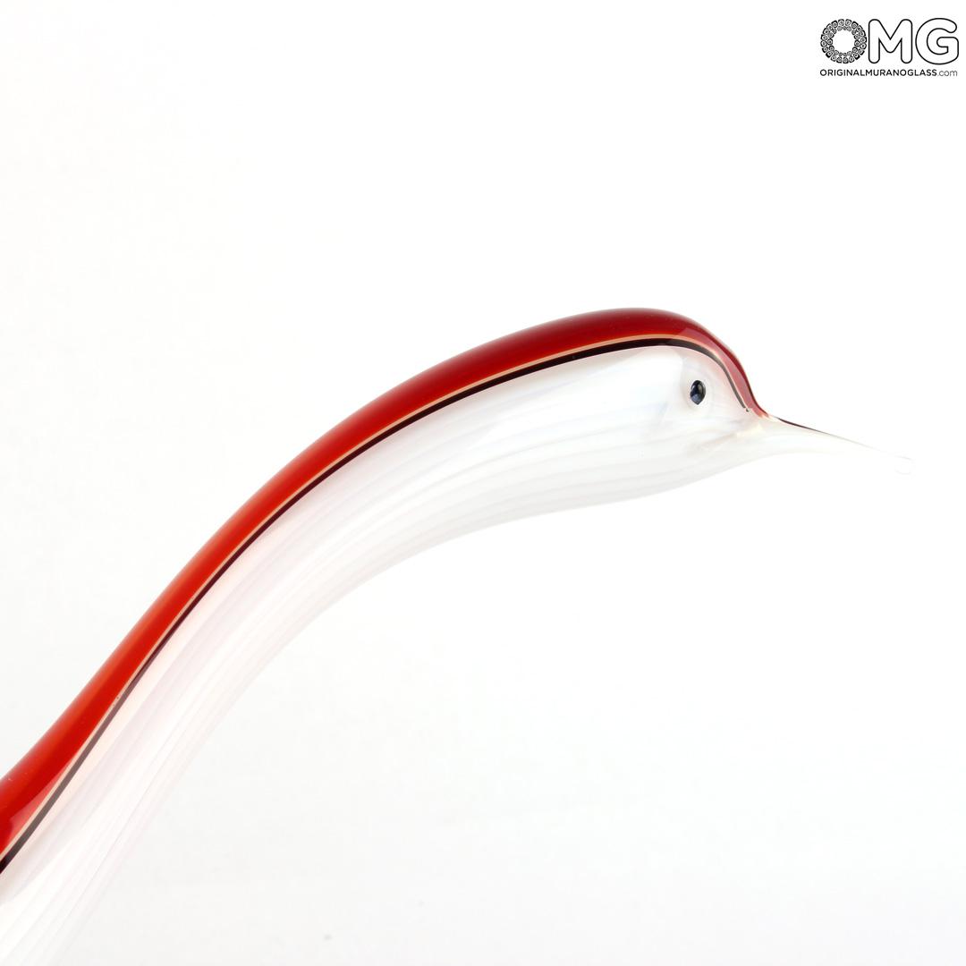 3898 ORIGINALMURANOGLASS Скульптура Красный зимородок - муранское стекло OMG 56 см  - Вид №1