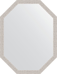 BY 7008 Зеркало в багетной раме - мозаика хром 46 mm EVOFORM Octagon