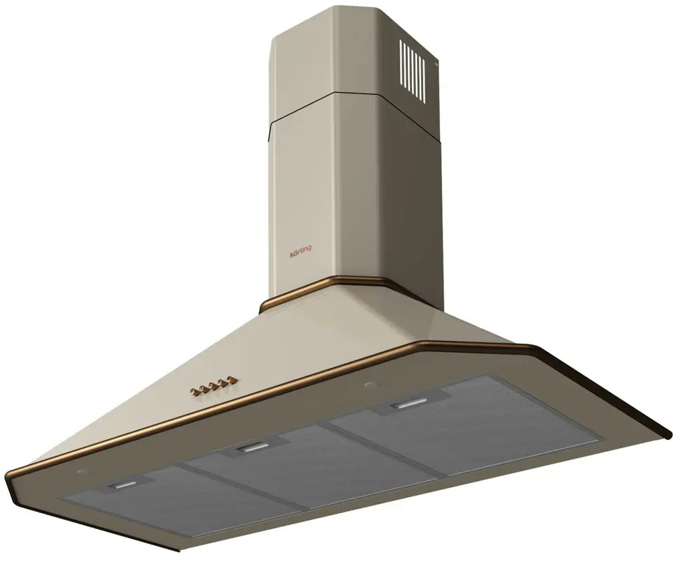 98254474 Вытяжка Korting 89.8x55.6x45 см уровень шума 54 дб цвет слоновая кость, KHC 9839 RB STLM-0608464