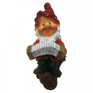 84549155 Фигура садовая «Гном с гармошкой» высота 49 см