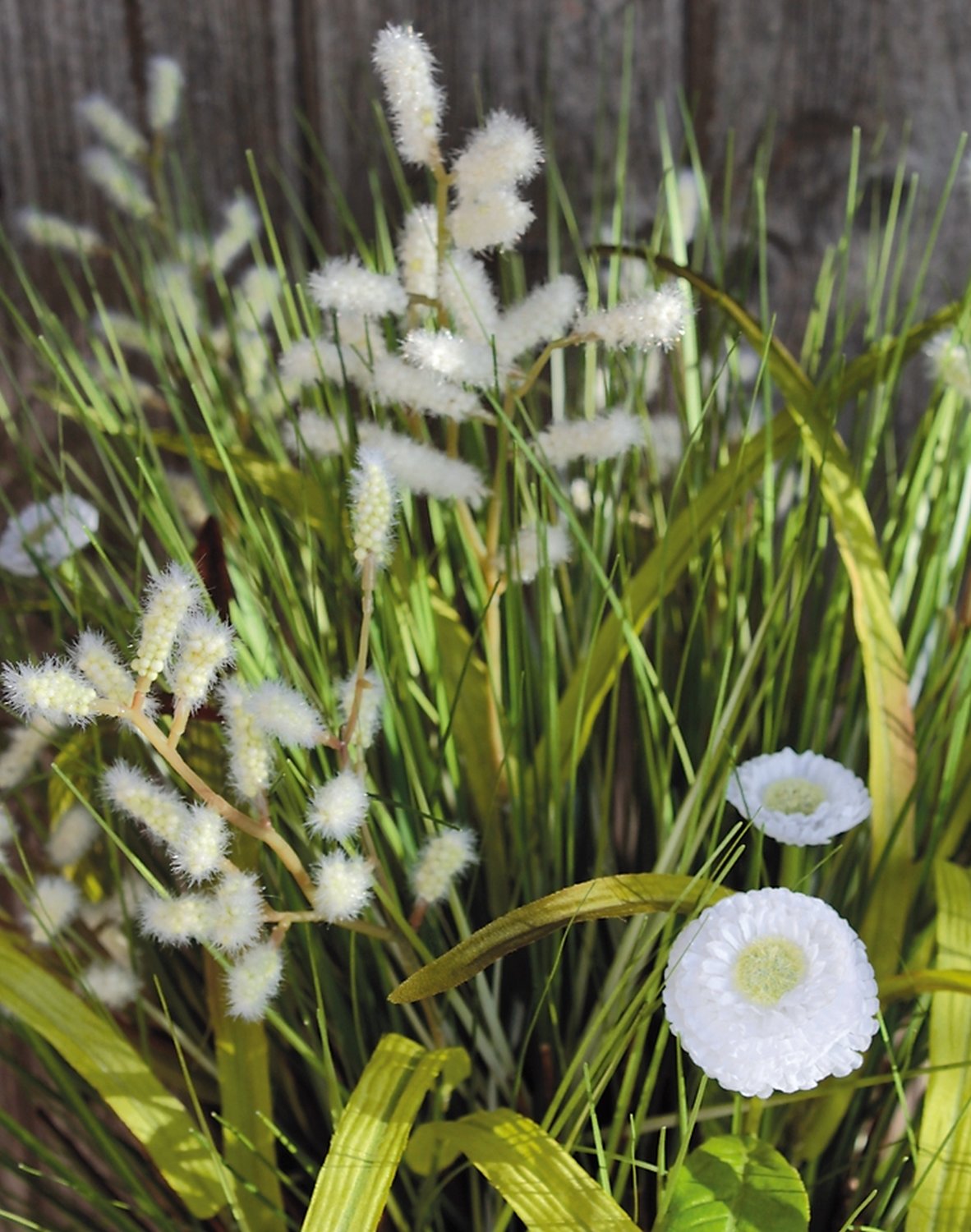 4723 778 a3 Пучок искусственной травы с ромашками, 65 см, бежево-белый H-andreas  - Вид №2