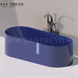 Flaminia OVAL Ванна свободностоящая синяя OV170.5003