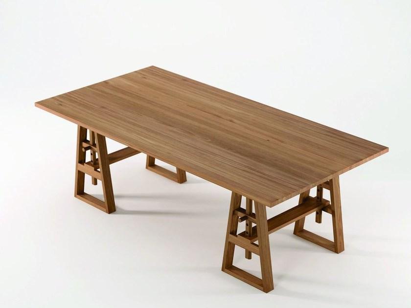 KARPENTER Прямоугольный деревянный стол Trestle sun-id-1480106 - Вид №7