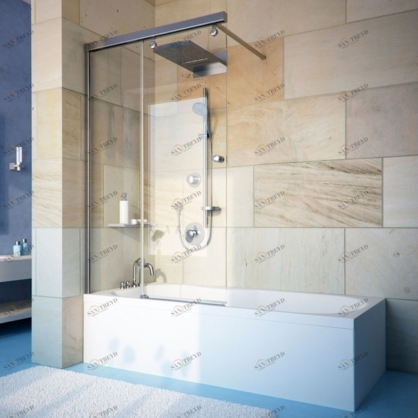 105X160GV862 Душевое ограждения на борт вынны GUTEWETTER Германия Slide