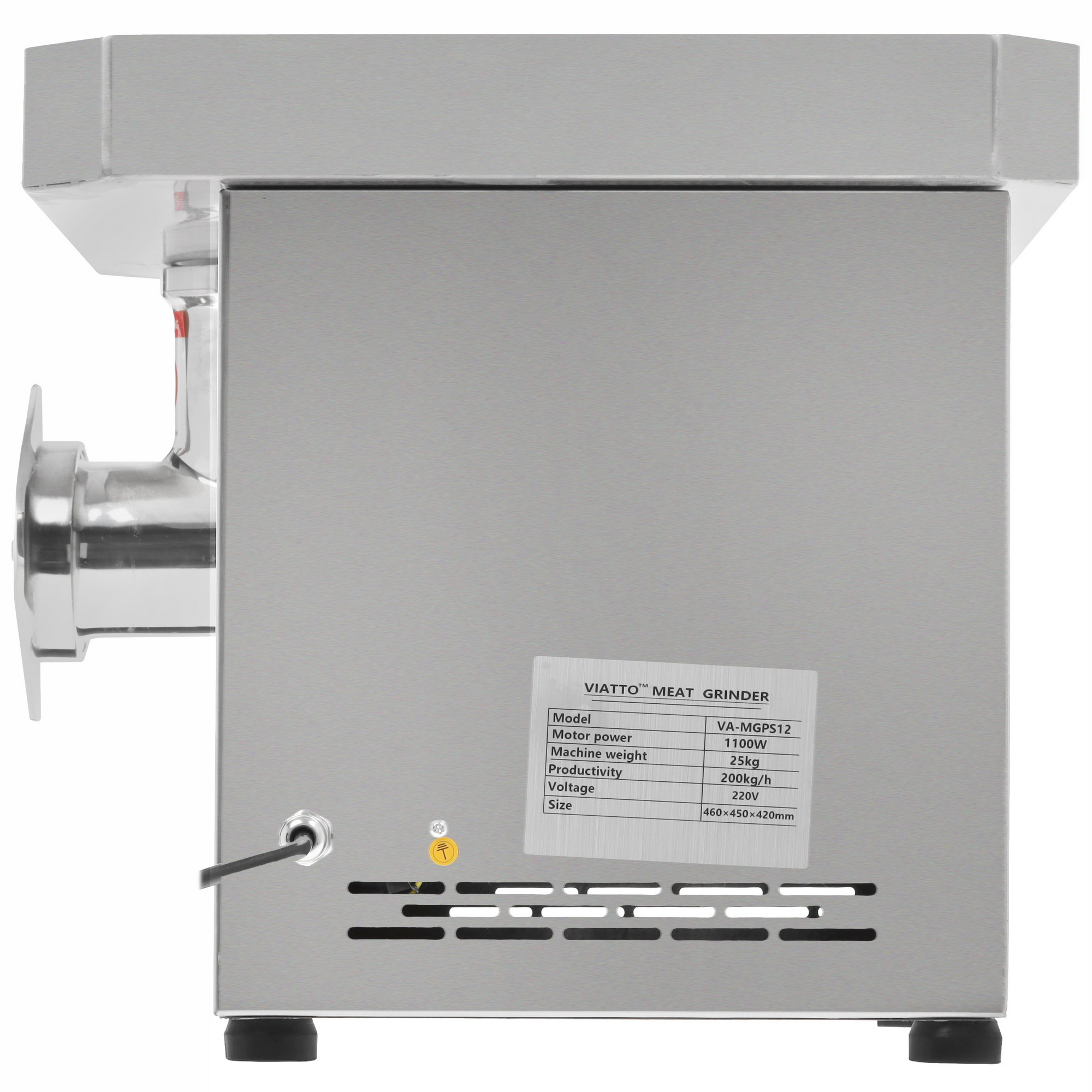 9986014 Мясорубка электрическая Viatto VA-MGPS12 серый STDN-0065481 - Вид №2