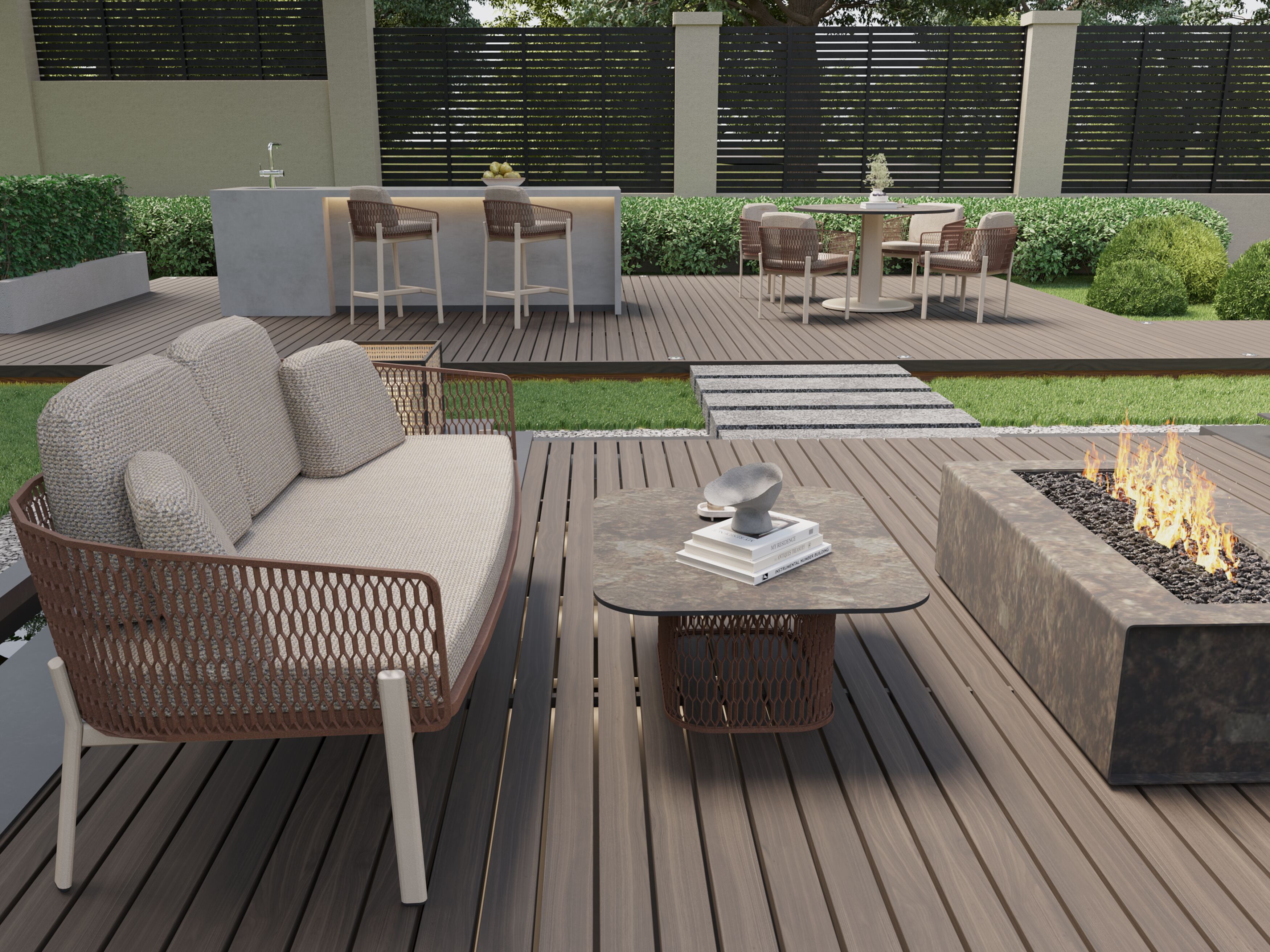 Алюминиевый садовый диван с порошковым покрытием 10Deka Isla ARCH-00000520