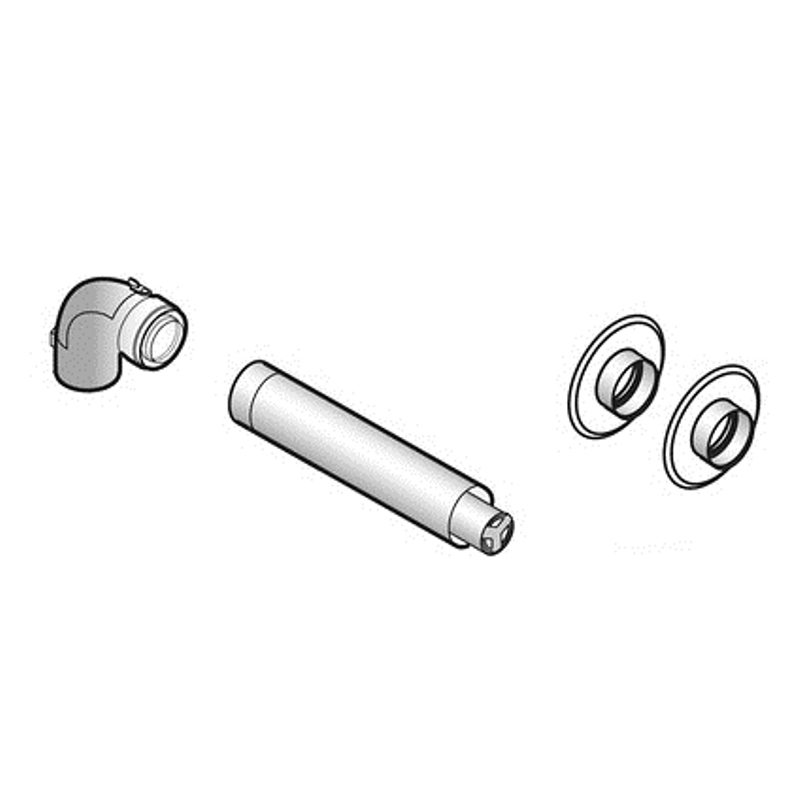 Горизонтальный коаксиальный дымоход De Dietrich 110/150мм 100011364 - Вид №1