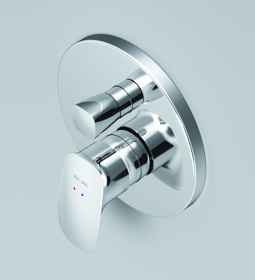 F71A85000 cмеситель д/ванны/душа монтируемый в стену хром шт. AM.PM Spirit 2.1  - Вид №2