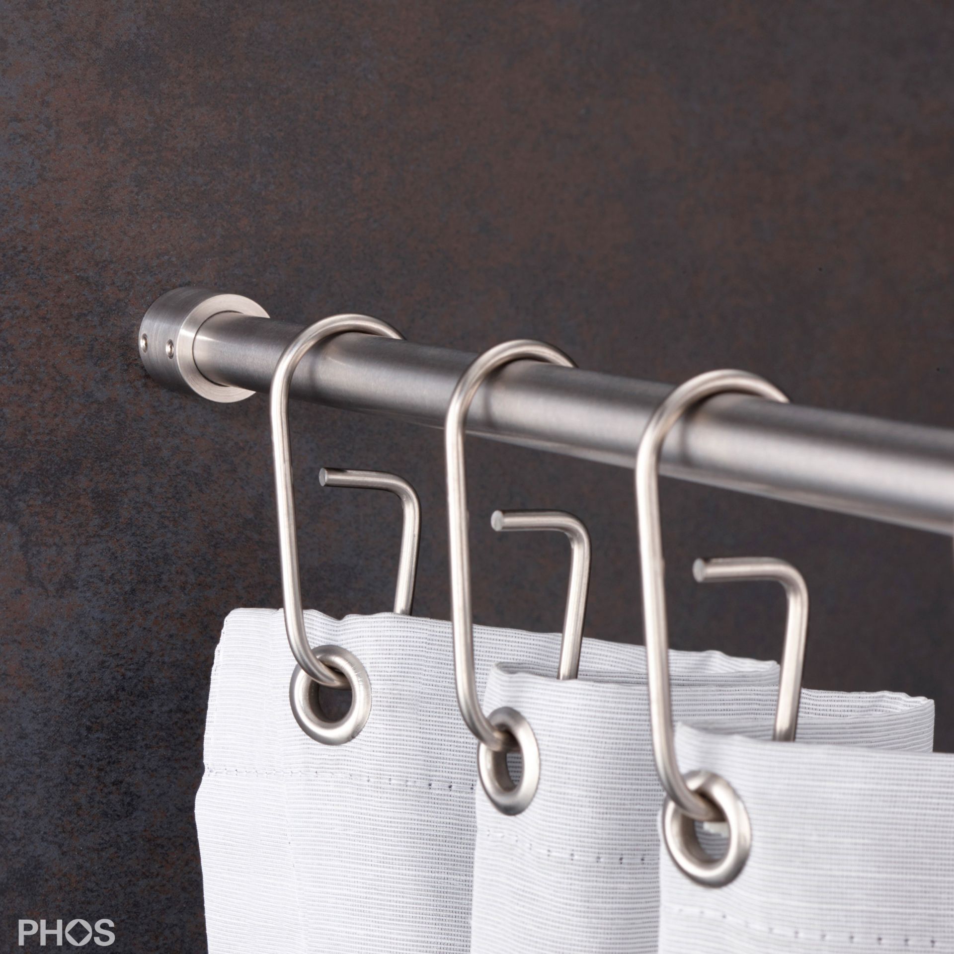 DSN12-3 Карниз для душевой занавески ø12 мм от 160 до 220 см - на заказ PHOS  - Вид №1