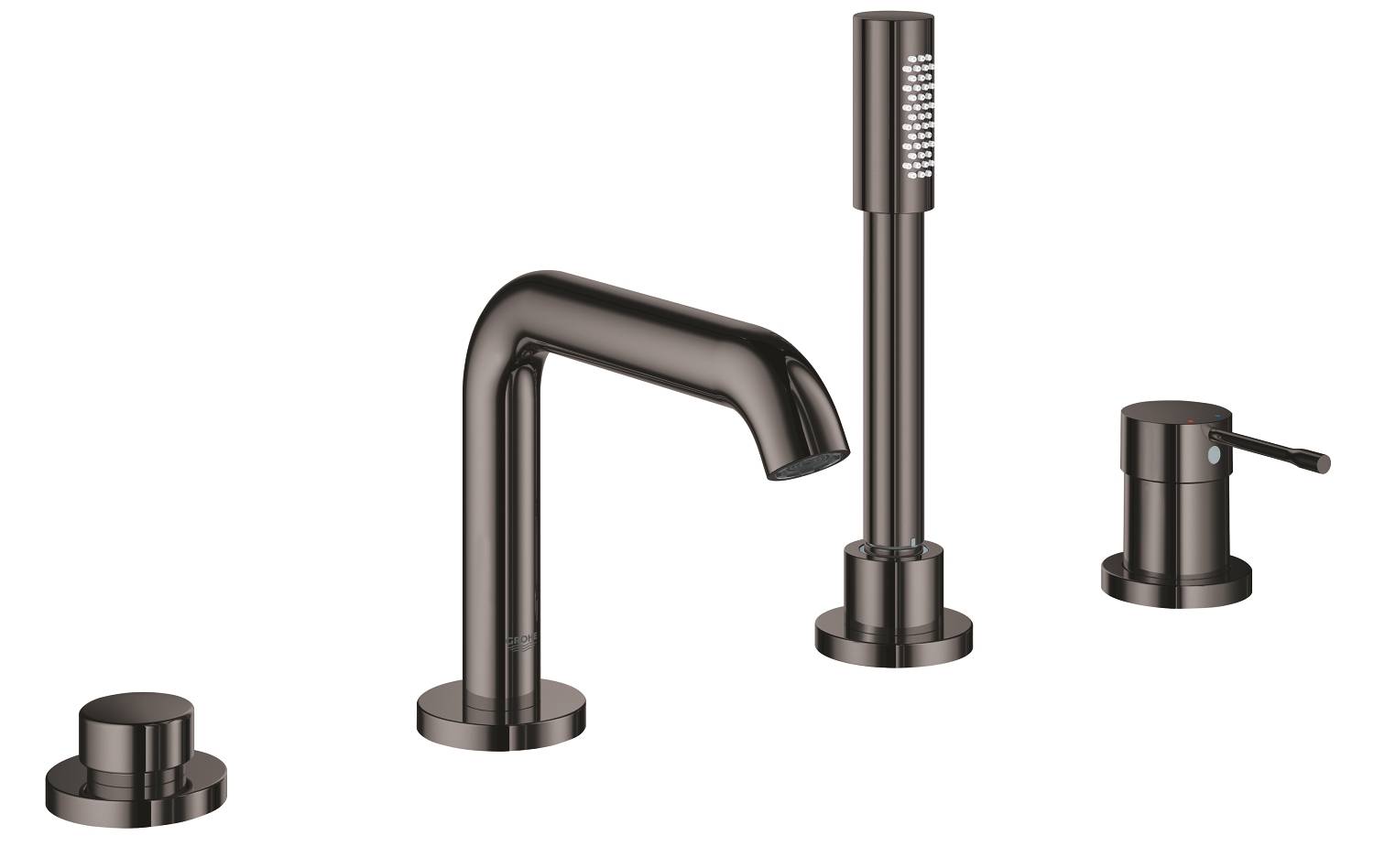 Смеситель однорычажный для ванны GROHE Essence New, на 4 отверстия, темный графит (19578A01)