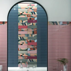 Декор настенный Kerama Marazzi Закат 1 8.5x28.5 см глянцевый цвет розовый 83024178 STLM-2087904