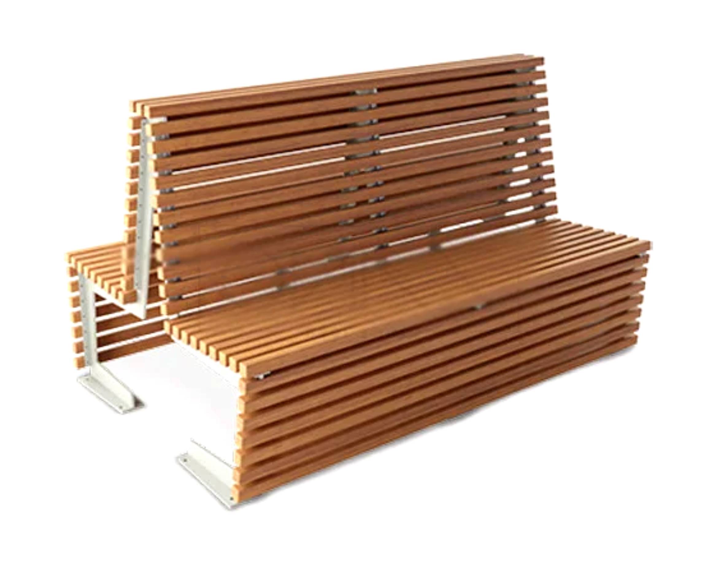 ZIDV02.01.01-MS.GR ГРЕТТА Зигзаг 2 двойной, скамья парковая LAB.Space  - Вид №1