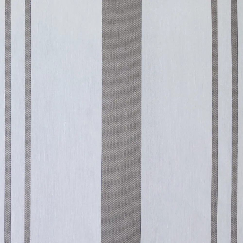 Тюль 1 м/п Полоса микровуаль 300 см цвет белый-коричневый GARDEN STLM-2004536 - Вид №2