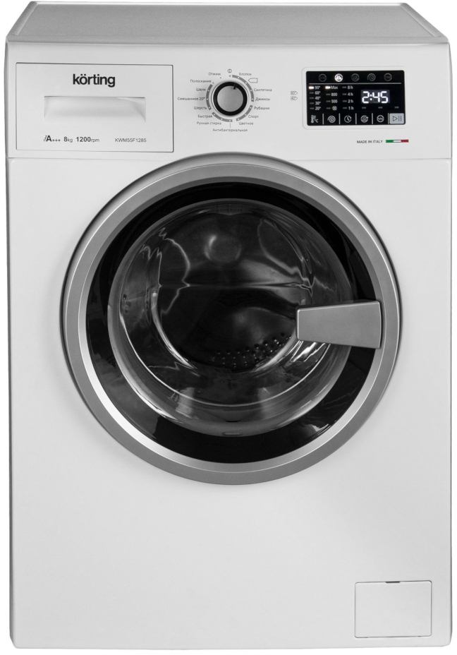 KWM 55F1285 Полноразмерные стиральные машины / 850х595х550, фронтальная загрузка, 8 кг, 1200 об/мин, сенсорное управление, led индикация настроек и этапов выполнения программы, цифровой дисплей с индикацией продолжительности программы, отложенный старт, а Santreyd 