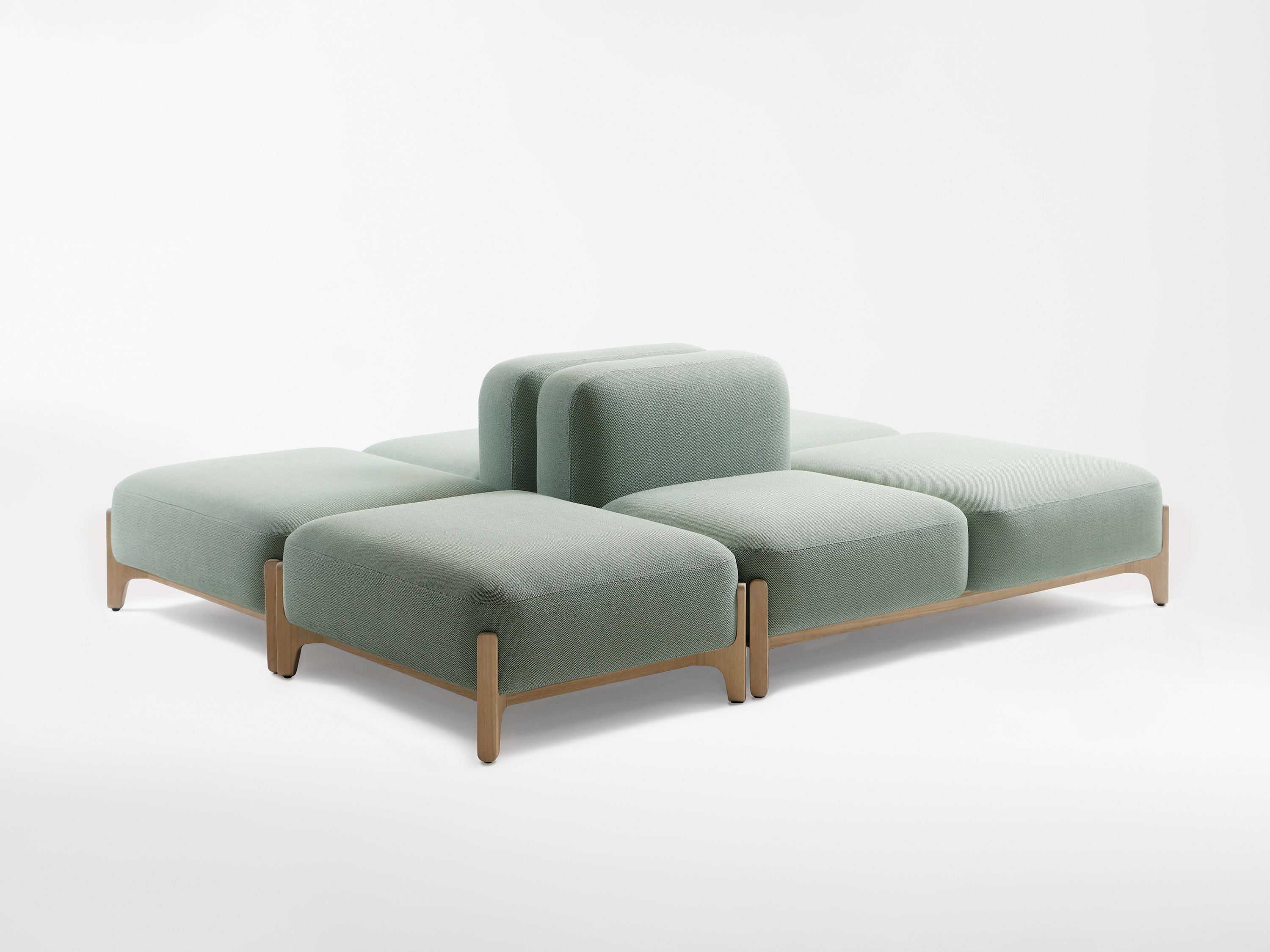 Квадратный съемный пуф из ткани prostoria Sabot ARCH-00086346 - Вид №1