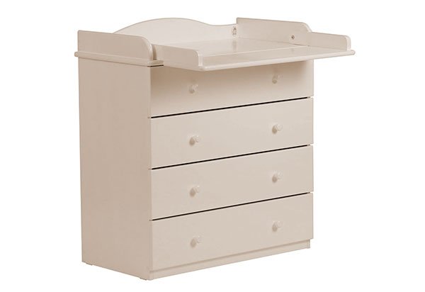 Комод с пеленальным столиком и 4 ящиками "Кубаночка" ваниль ФАБРИКА ЛЕЛЬ  338490 Молочный Santreyd  - Вид №1