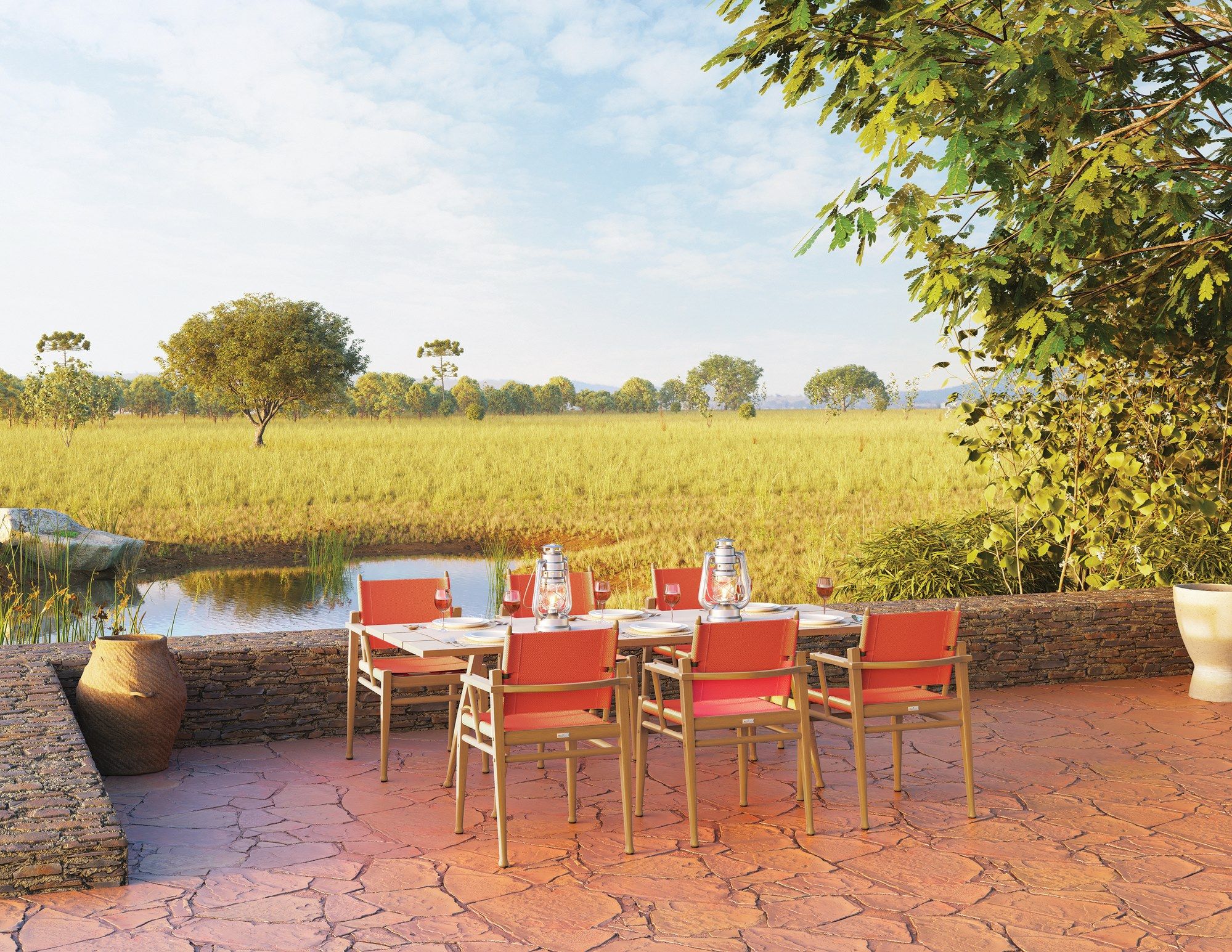 Прямоугольный садовый стол из тикового дерева JANUS et Cie Serengeti ARCH-00134007 - Вид №2