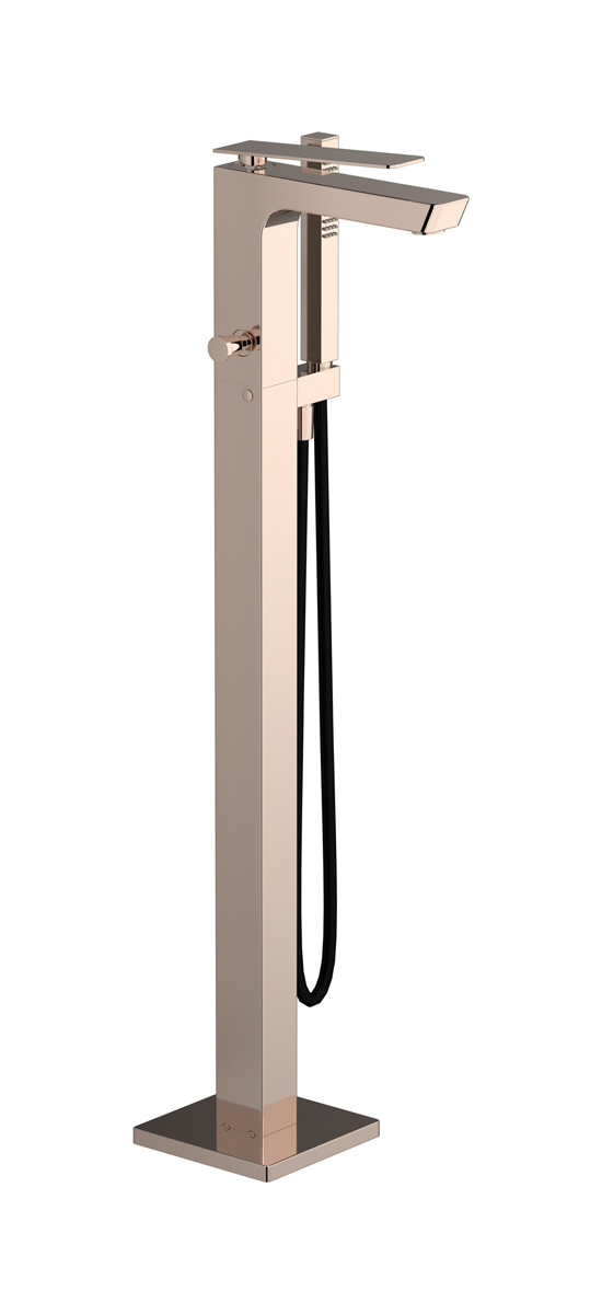 Напольный смесиель для ванны с встроенным душем. WE ARE IB k3399rs Rose Gold K3