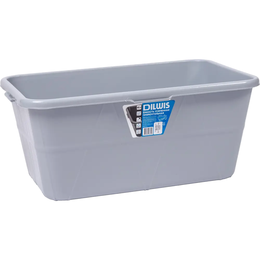 Усиленная строительная емкость DILWIS прямоугольная 45 л со шкалой 89396988 STLM-1570702
