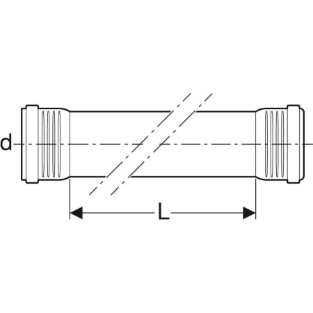 393.513.14.1 Труба Geberit Silent-Pro с двумя раструбными муфтами Geberit  - Вид №2