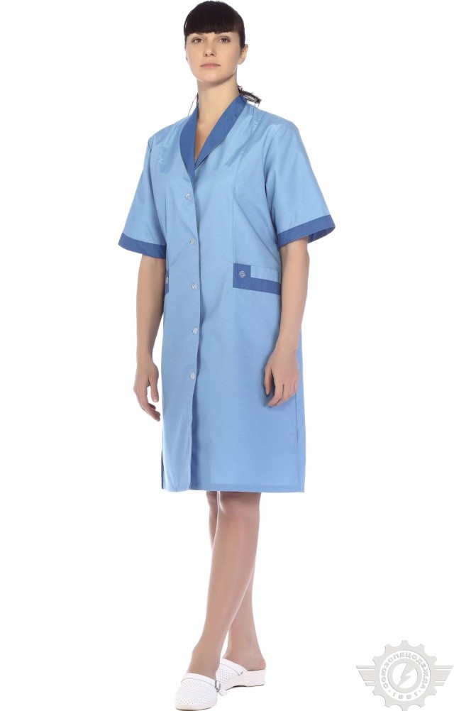 61745 Халат "Радуга" короткий рукав  Одежда для обслуживающего персонала  размер 46 Спецодежда  - Вид №8
