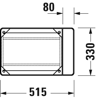 0031094600 Консоль металлическая напольная ** DuraSquare #003109 516 x 333 мм
Черный матовый Black Matt Duravit - Вид №2