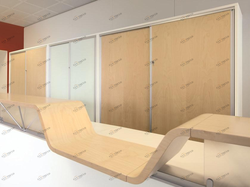 Ultom Модульный офисный блок из дерева и стекла с раздвижными дверями Ekliss sun-id-1415509