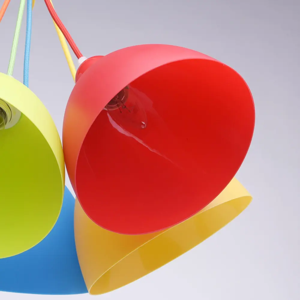 Люстра подвесная Улыбка 5xE27x60 Вт, металл/пластик, цвет хром/мультиколор MW-Light STLM-2207325 - Вид №8