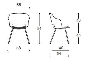 Кожаный стул с подлокотниками Diemme Clop ARCH-00076613 - Вид №4