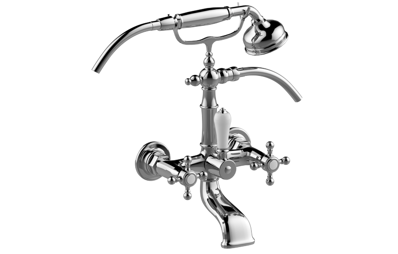 E-3853-C2 Настенный смеситель для ванной с душевым комплектом GRAFF Adley