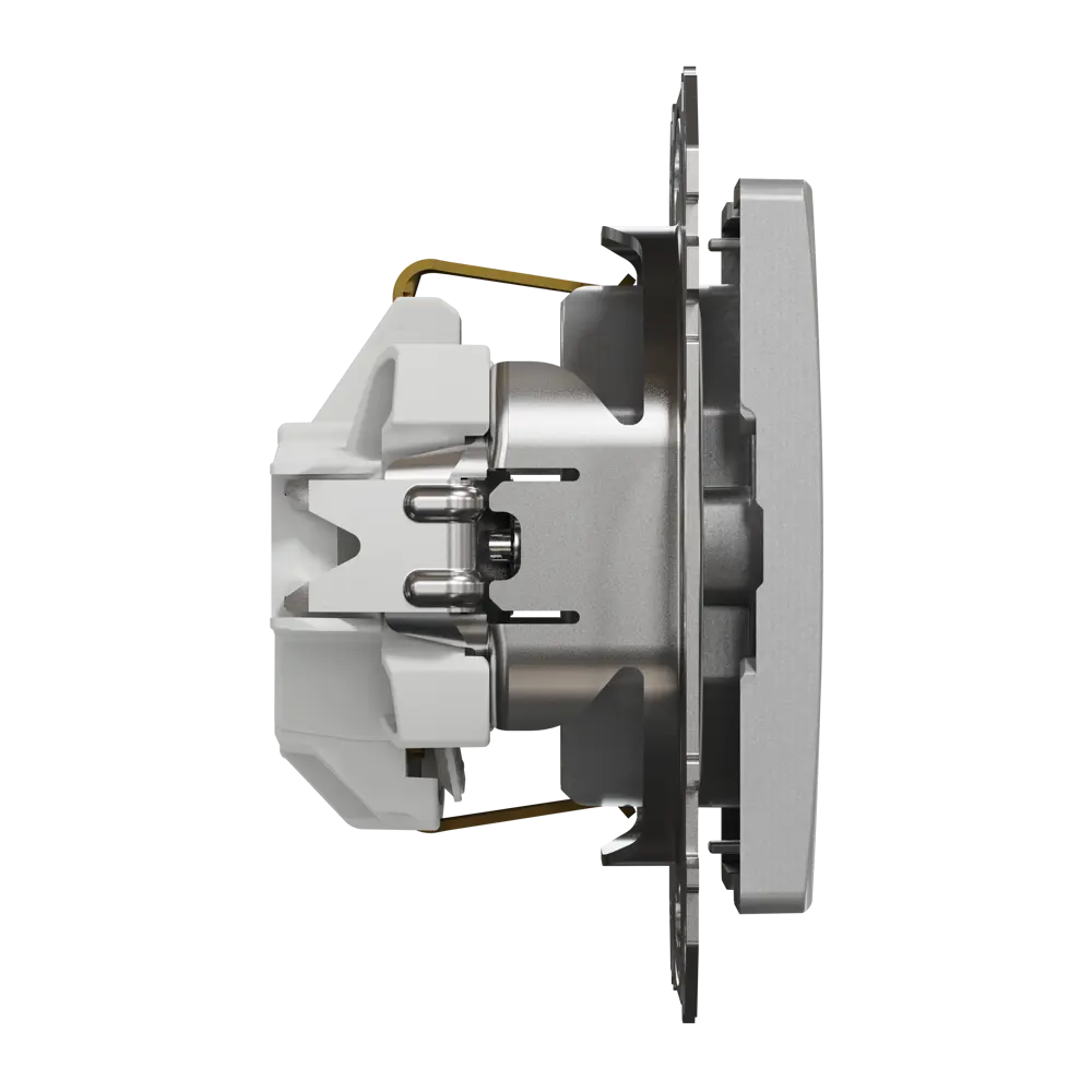 Розетка встраиваемая Systeme Electric Sedna Design с заземлением, цвет алюминий 84826884 STLM-2134718 - Вид №3