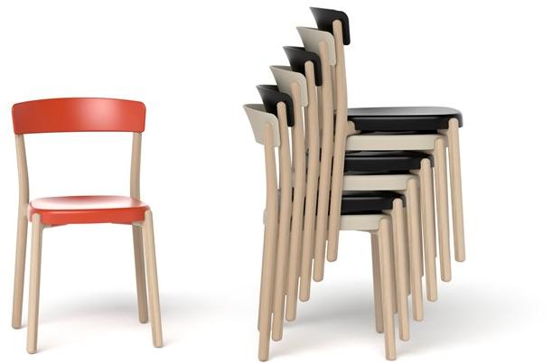 ENEA Штабелируемый стул из дерева и полипропилена Noa sun-id-1373705 - Вид №6