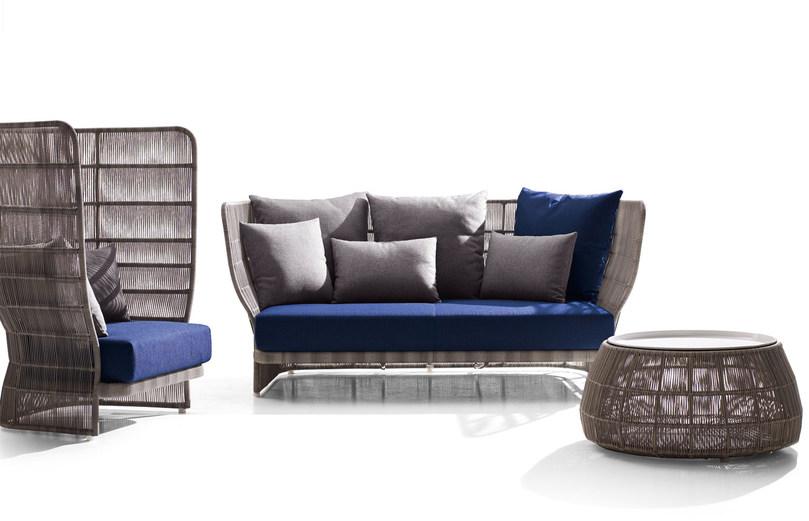 B&B Italia Outdoor 3-х местный садовый диван из полиэтилена Canasta '13 sun-id-1429935 - Вид №1