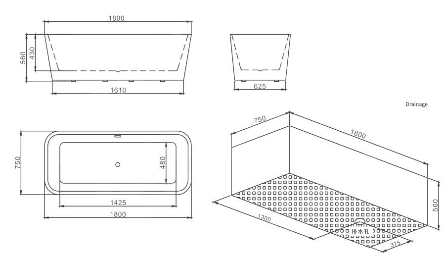 M702W Ванна акриловая SSWW  - Вид №5