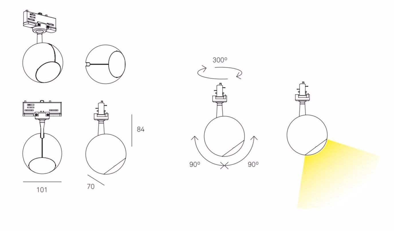 Milan Iluminacion Светодиодное освещение треков в абс Bo-la 6541 - Вид №4