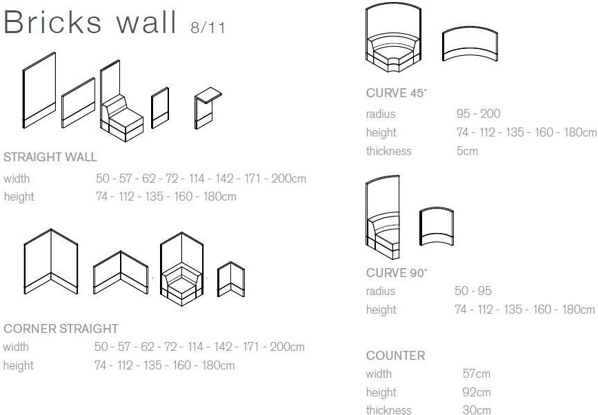 Casala 2-х местный тканевый диван с высокой спинкой Bricks sun-id-1406073 - Вид №1