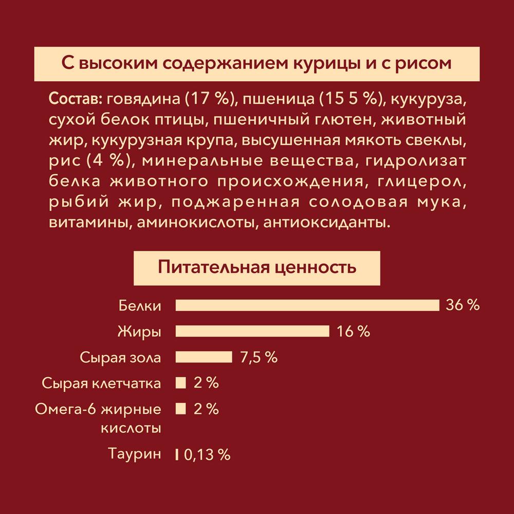 ПР0059685 Корм для собак для средних и крупных пород, говядина, рис сух. 10кг ONE  - Вид №2