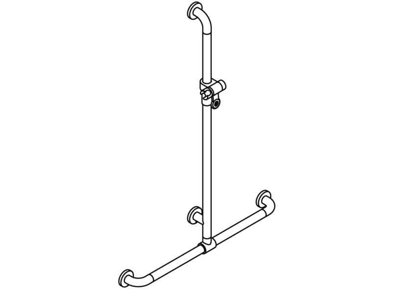 801.35.420 Поручень для душа с выдвижным держателем для душа HEWI Greifen  - Вид №2